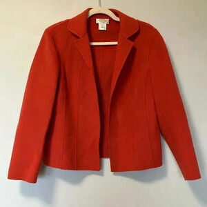 Talbots petites vintage orange 100% wool  jacket